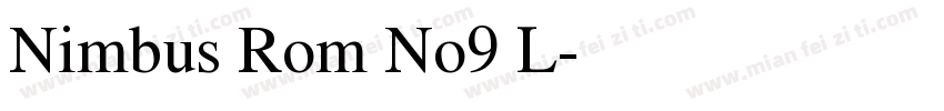 Nimbus Rom No9 L字体转换